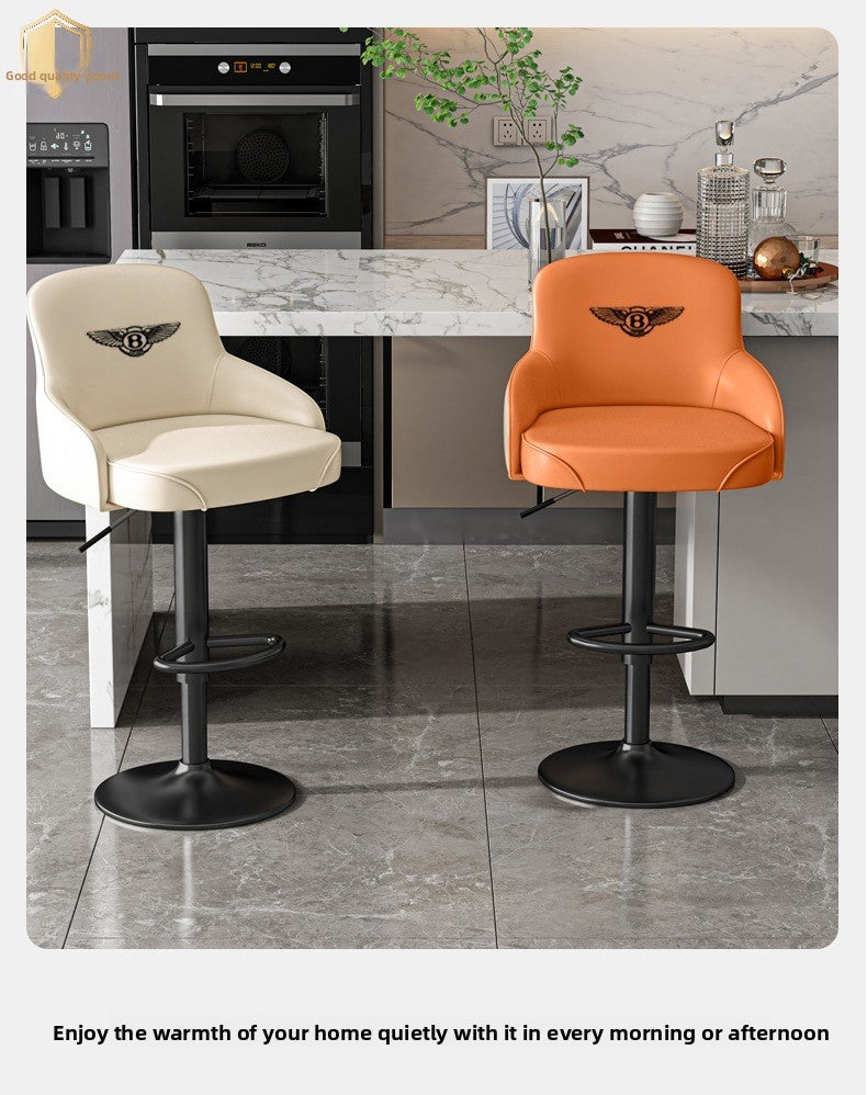 Bar Stool Luxury Bentley High Stool Adjustable Bar Chair Swivel Home Island Counter High-end Front Desk Commercial High Stool