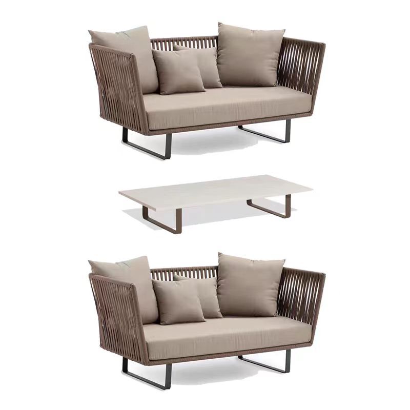Outdoor Sofa Villa Courtyard Balcony Homestay Hotel Bar Coffee Restaurant Outdoor Waterproof Rattan Chair Set