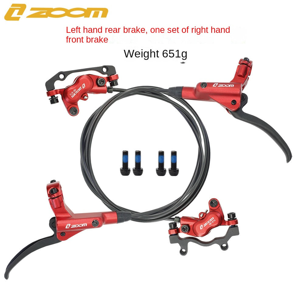 ZOOMHB876 Four-Piston Oil Brake Mountain Bike Front and Rear Oil Disc Brake Pads Disc Bilateral Brake Hydraulic Brake