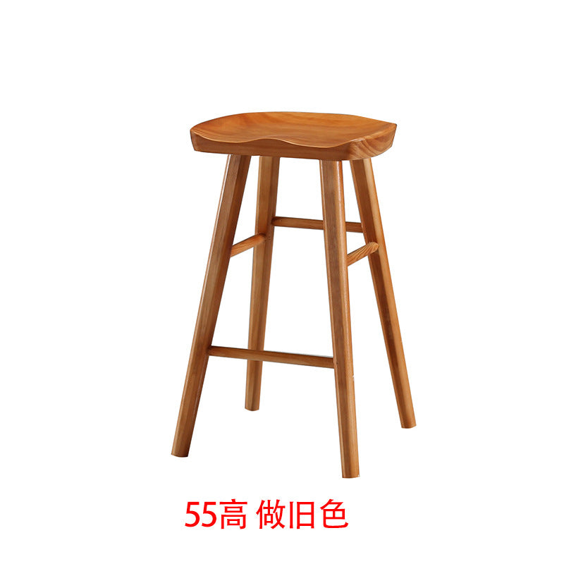 Nordic Bar Stool Simple Bar Chair Bar Stool Bar Chair Solid Wood Home Chair Swivel Chair High Factory Direct Supply High Foot