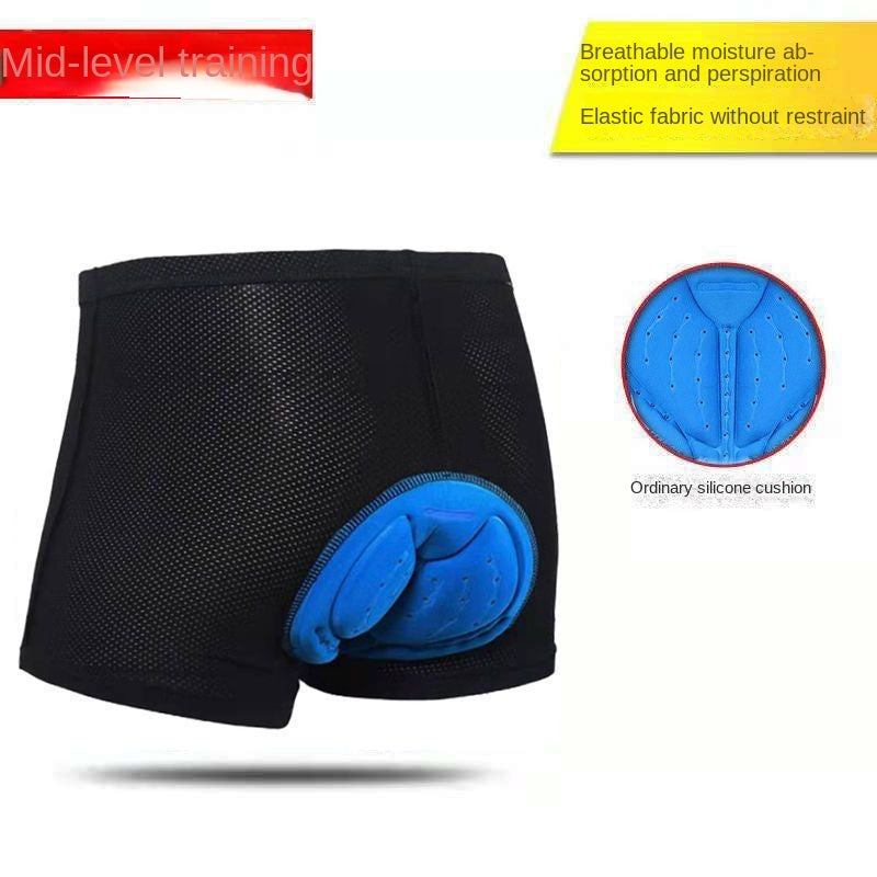 Bicycle Biker Underwear Unisex Thickened Silicone Mountain Cycling Pants Quick-Dry Pants Road Bike Shorts Four Seasons Universal