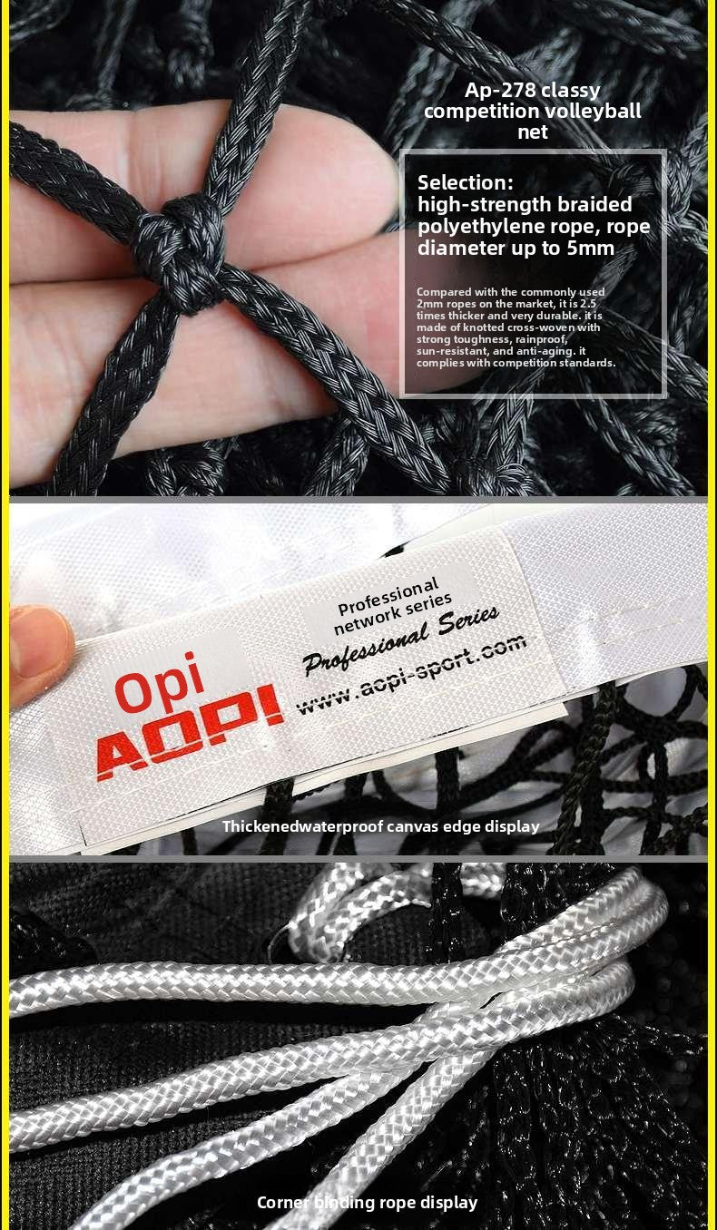 AOPI Olympic Standard Volleyball Net Competition Indoor Outdoor Air Volleyball Net Without Stand and Flagpole