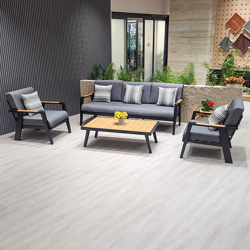 Outdoor Sofa High-End Aluminum Alloy Villa Balcony Courtyard Garden Homestay Hotel Nordic Outdoor Leisure Sofa Chair