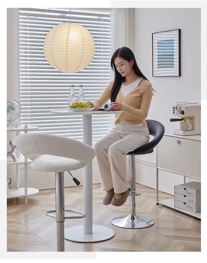 European Style Bar Stool Adjustable Swivel Chair Cashier High Stool Bar Stool Front Desk Bar Chair Backrest Stool Beauty Makeup Chair