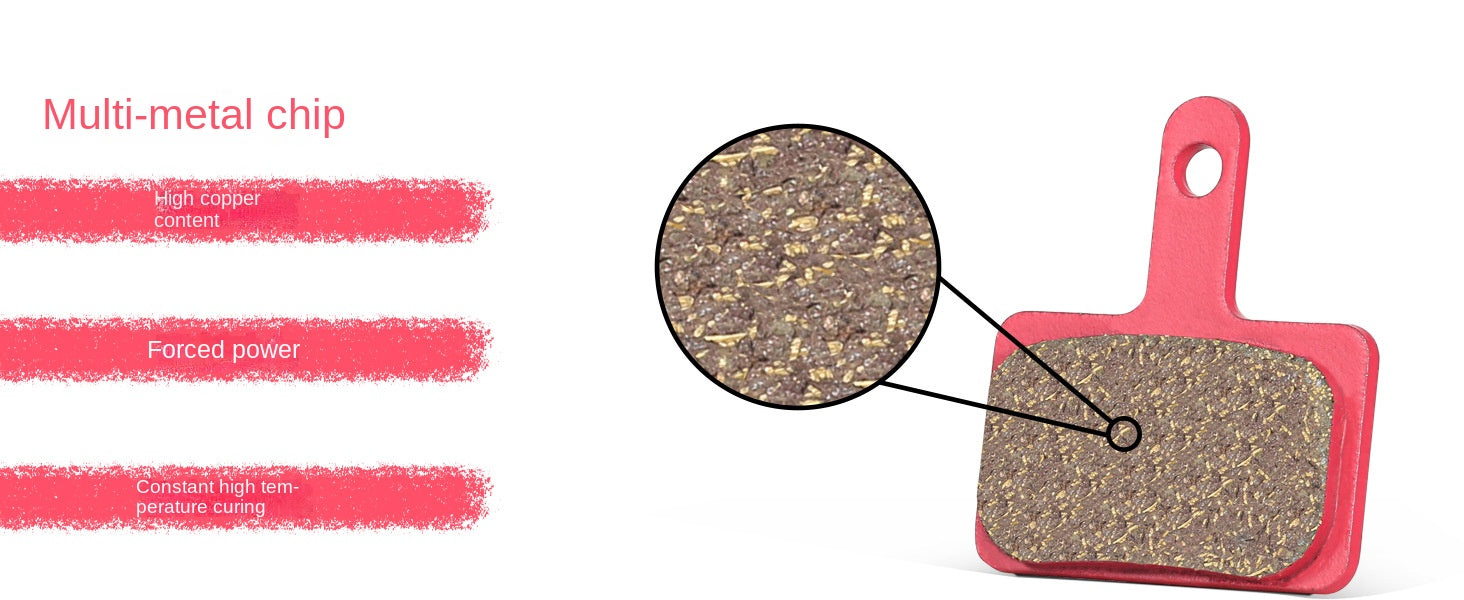BUCKLOS Mountain Bike Brake Pads Disc Brake MT200 Heat Dissipation Metal Brake Pads Resin Ceramic Brake Pads