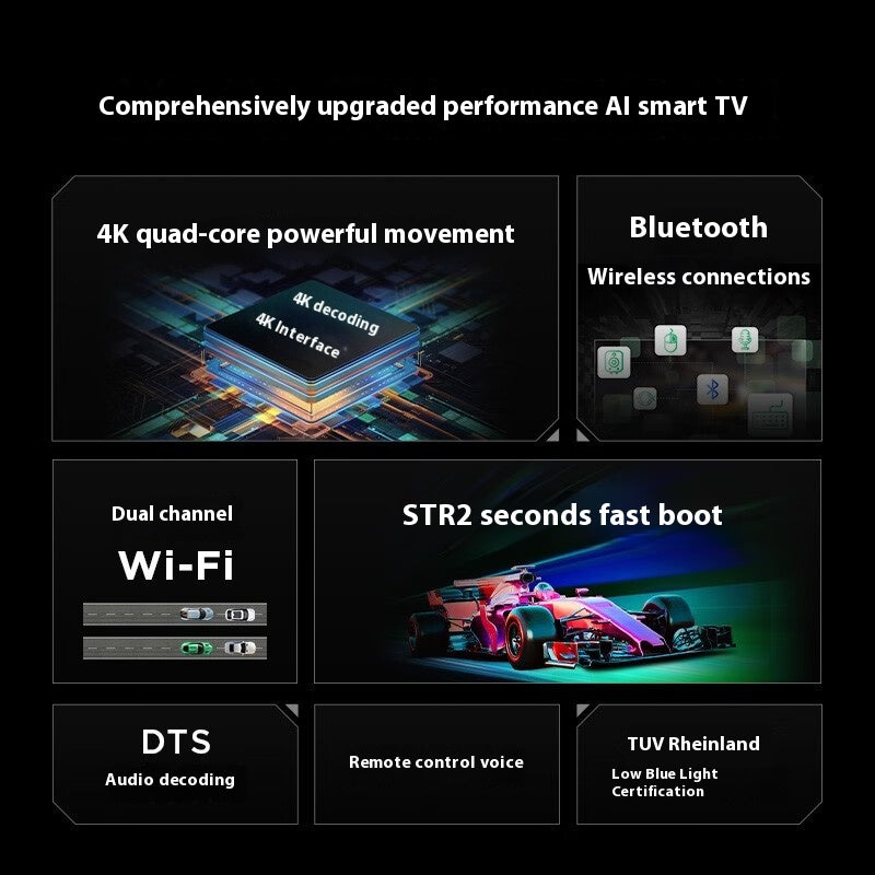 TCL TV Thunderbird 32-Inch Bird 5se 4K Decoding Full HD Ultra-Thin Full Screen Smart Screen Education TV Game Smart LCD Flat TV TV