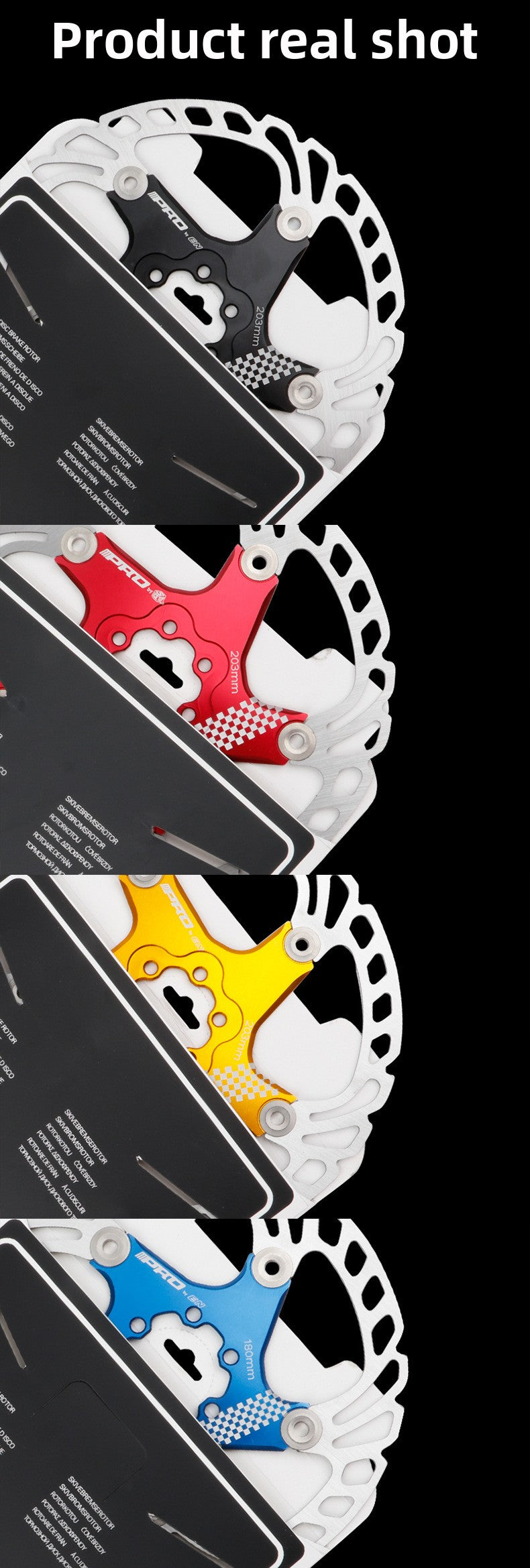 IIIPRO Floating Disc Brake Rotor Six-Spoke Disc Brake Rotor 140/160/180/203mm Mountain Bike Brake Disc