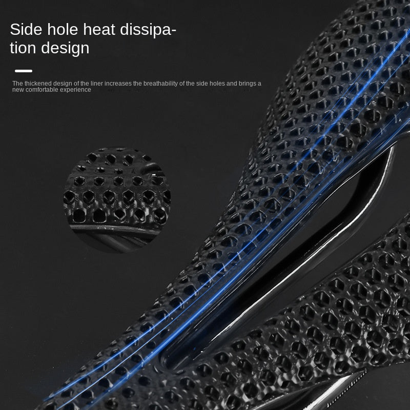 Eslnf Bike Saddle Road Bike 3D Printing Seat Cushion Mountain Bike Carbon Fiber Hollow Seat Rail Riding Saddle