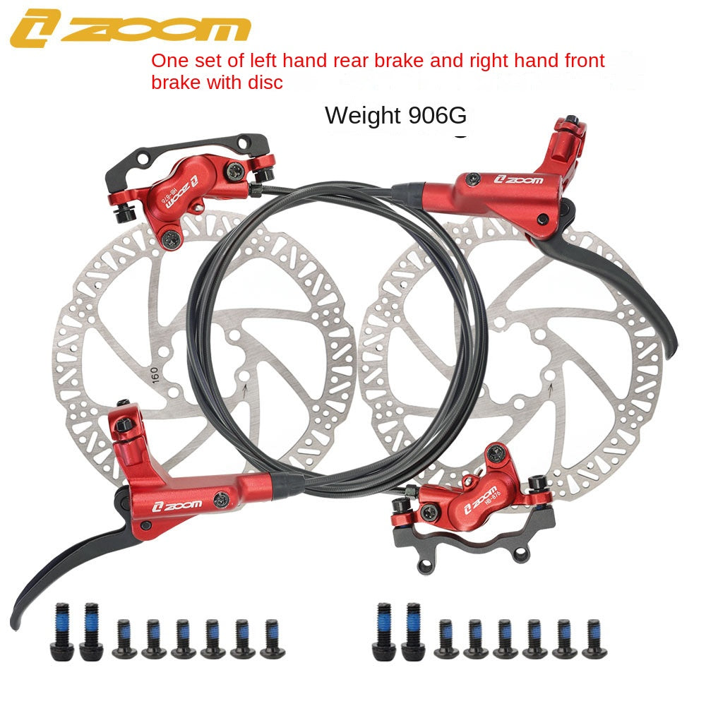 ZOOMHB876 Four-Piston Oil Brake Mountain Bike Front and Rear Oil Disc Brake Pads Disc Bilateral Brake Hydraulic Brake