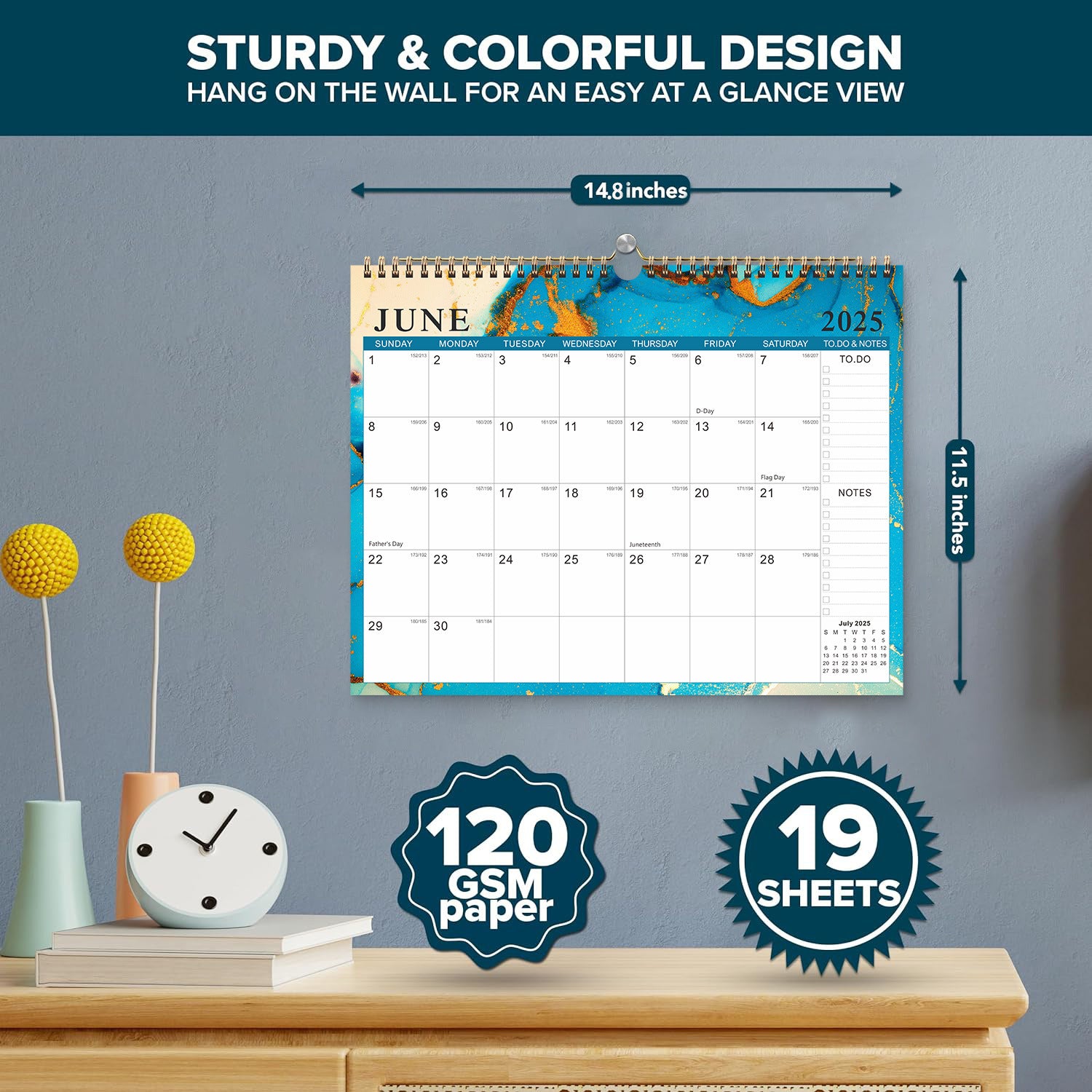 Creative Amazon 2025 English Wall Calendar More than One National Holiday Countdown Wall Desktop Calendar