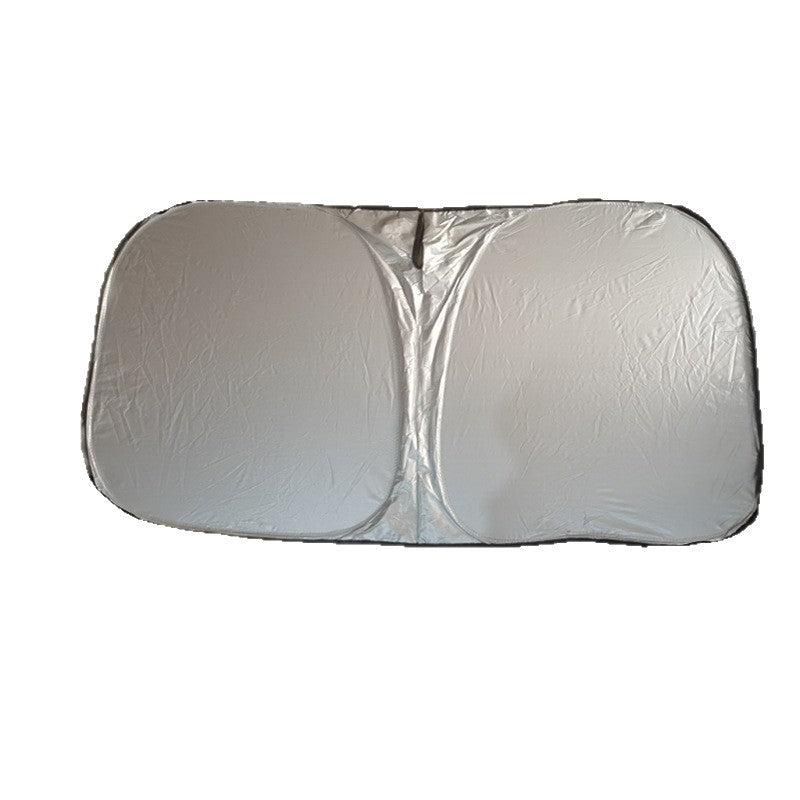 Summer Car Sunshade Silver Coated Cloth Sun Protection Car Heat Insulation Car Interior Anti-Glare Sunshade Curtain Front Sunshade