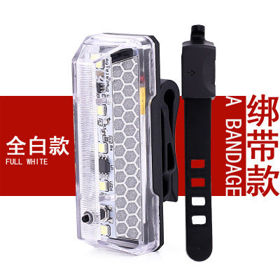 Bicycle Light Cycling Fixture Supplies USB Bicycle Warning Light 5led with Reflective Mountain Bike Taillight