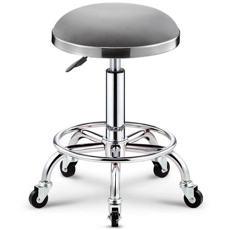Adjustable Swivel Stool with Wheels, Large Work Stool, Round Stool for Barber Shop, Hair Salon, Bar Counter Chair with Backrest, Bar Chair