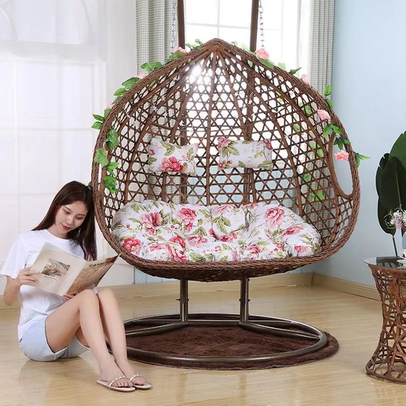 Hanging Basket Rattan Chair Glider Swing Outdoor