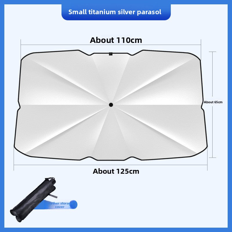 New Car Sunshade Sun Protection Heat Insulation Sunshade Sunshade Curtain Cover Car Interior Front Glass Panel Cover Sunshade Board Supplies