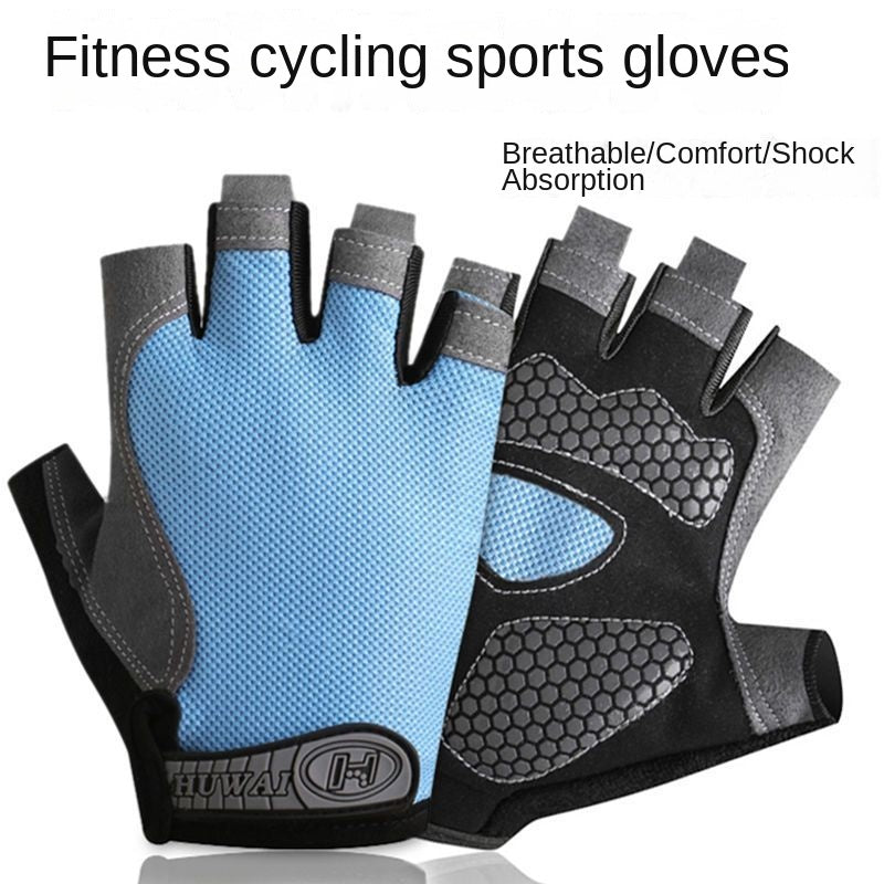 Half Finger Gloves Men and Women Riding Sports Fitness Summer Open Finger Outdoor Mountaineering Cycling Breathable, Non-Slip, Wear-Resistant Gloves