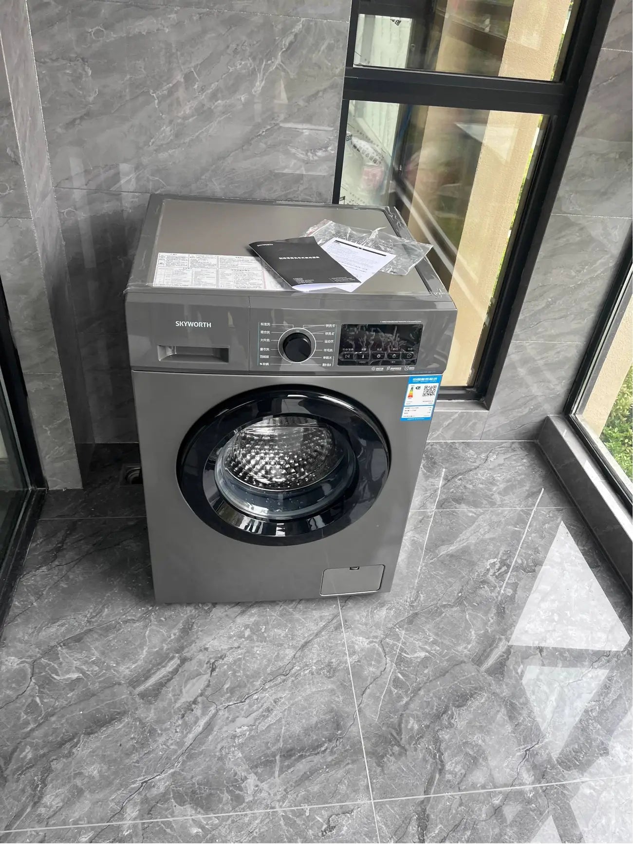 Skyworth 10kgs Front Loading Washing Machine And Dryer Combo Washer micro-steam air protection