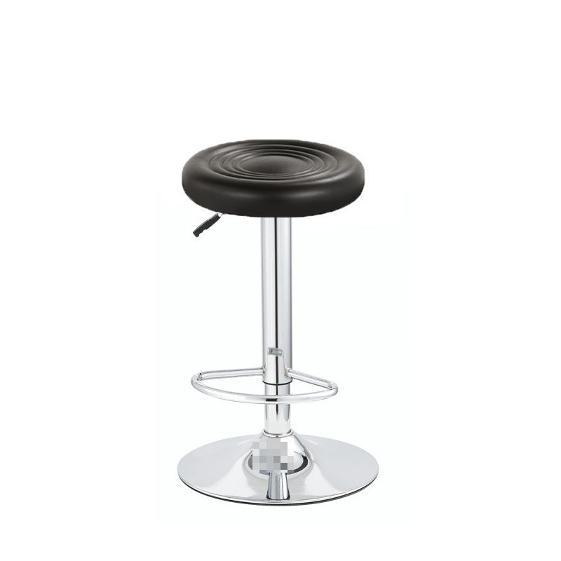 Adjustable Swivel Stool with Wheels, Large Work Stool, Round Stool for Barber Shop, Hair Salon, Bar Counter Chair with Backrest, Bar Chair