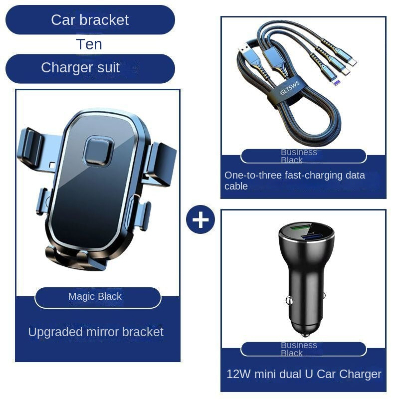 New Mobile Phone Bracket Car Interior Navigation Gravity Fixed Support Universal Air Outlet