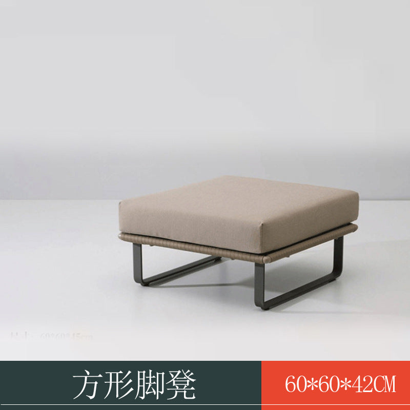 Outdoor Sofa Sunproof Waterproof Leisure Living Room Balcony Outdoor Courtyard Coffee Table Three-Person Rattan Furniture Homestay Rattan Chair