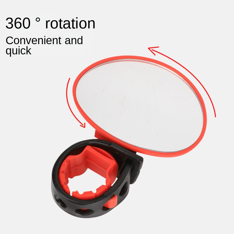 Bicycle Rearview Mirror Mountain Bike Reflector 360-Degree Rotating Mirror Cycling Fixture