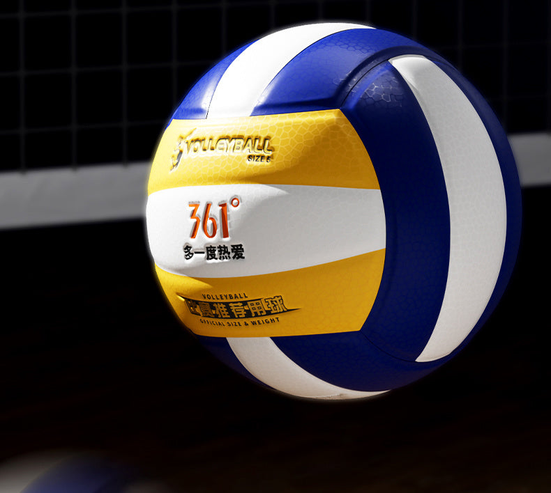 361 Degree Leather Volleyball No. 5 PU High Elasticity Non-Hand-Hurting Training Physical Exam Soft Volleyball Special for High School Entrance Exam Students Competition