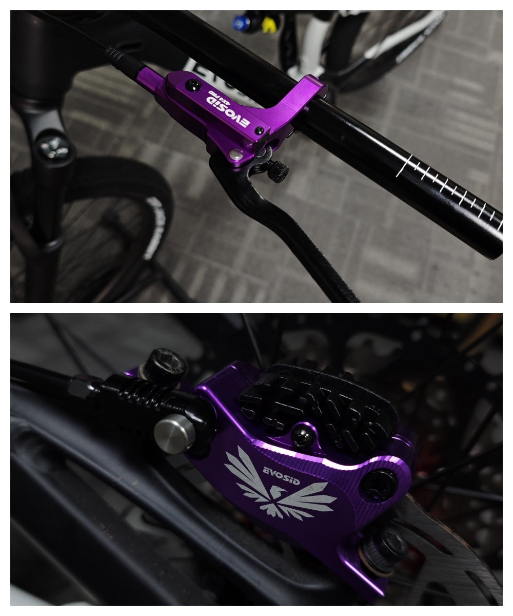 EVOSID Four-Piston Oil Brake Mountain Bike Oil Disc CNC Aluminum Alloy Internal Cable Routing Downhill DH/XC Hydraulic Disc Brake