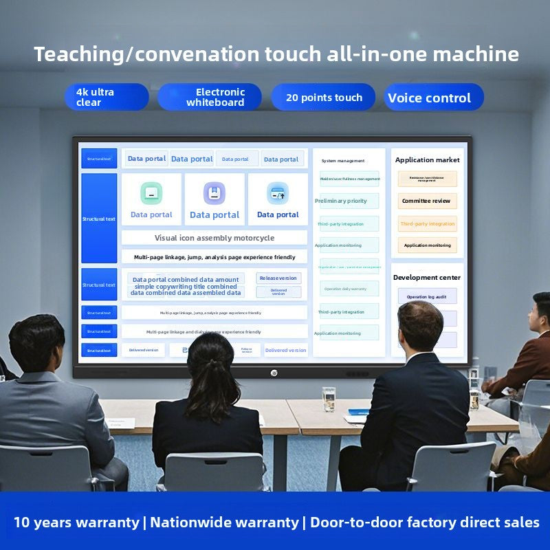 Zhiye 55/65/75/85/100/120 Multifunctional Conference Teaching Tablet All-in-One 4K HD Touchscreen