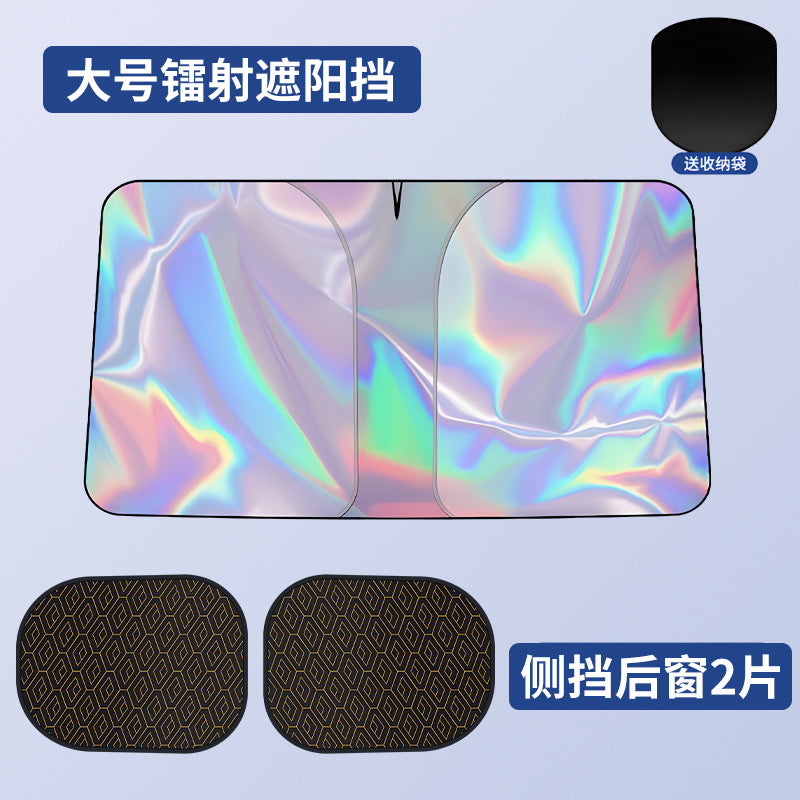 Car Sunshade Front Windshield Sun Protection Windshield Heat Insulation Thickened Sunshade Board Heat Insulation Sunshade Curtain Sunshade Umbrella