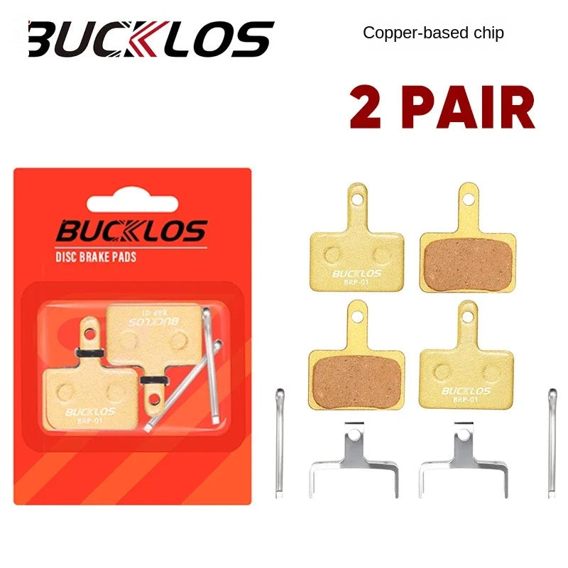 BUCKLOS Mountain Bike Brake Pads Disc Brake MT200 Heat Dissipation Metal Brake Pads Resin Ceramic Brake Pads