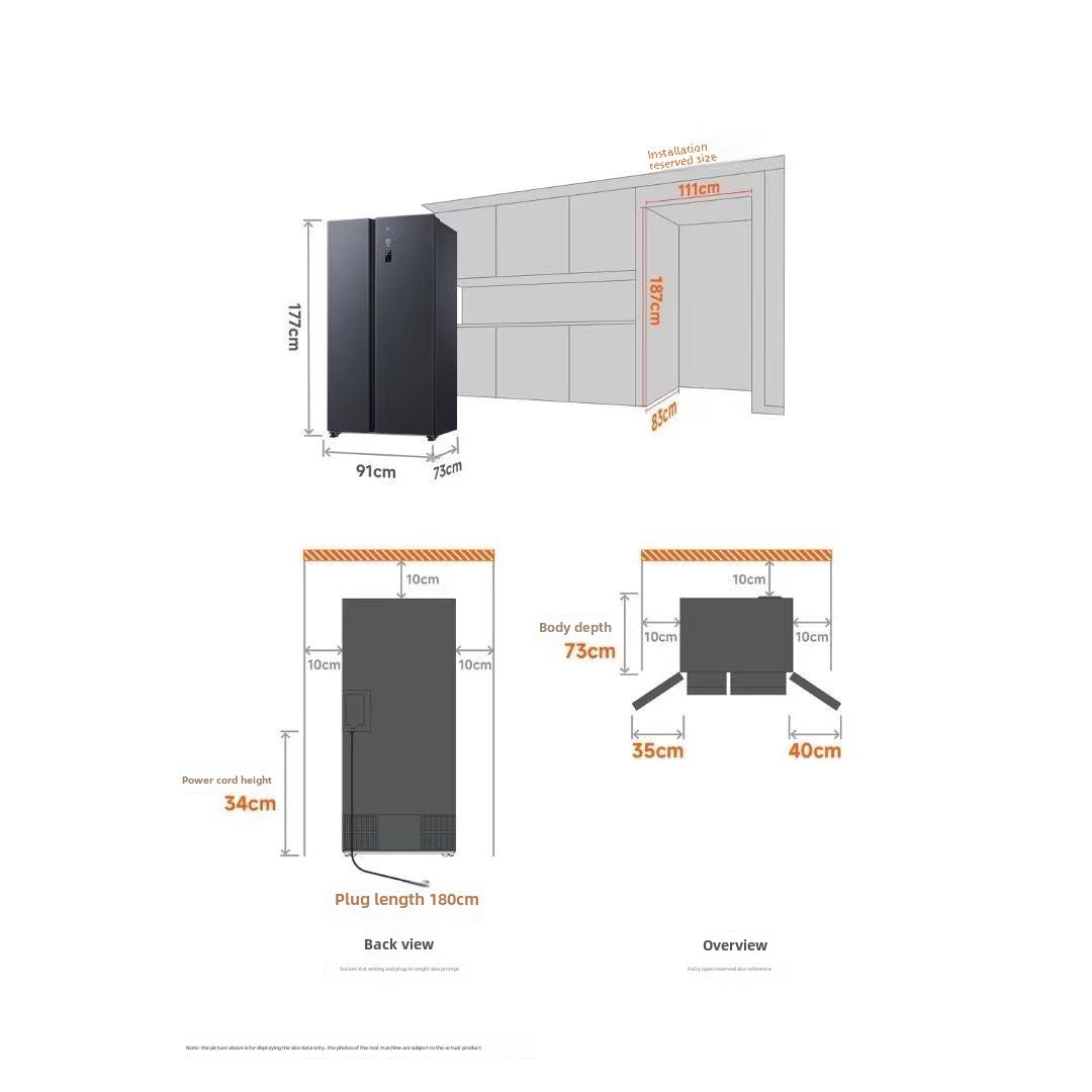 Xiaomi 606L Double-Door First-Class Energy Consumption Intelligent Household Air Cooling Frostless Freeze Storage Frequency Conversion Refrigerator