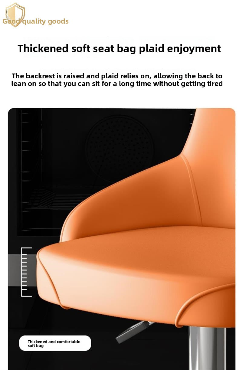 Bar Stool Luxury Bentley High Stool Adjustable Bar Chair Swivel Home Island Counter High-end Front Desk Commercial High Stool