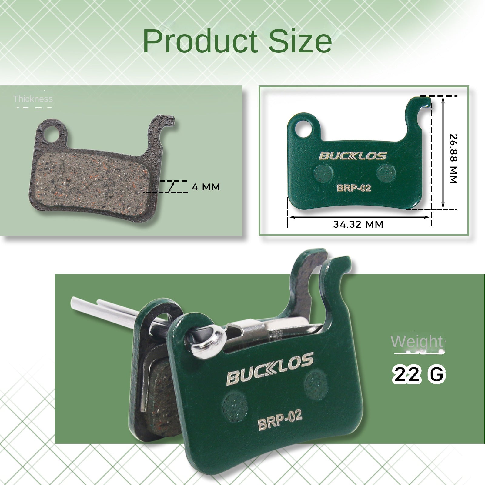 BUCKLOS Mountain Bike Cooling Pads A01S Ceramic Resin Brake Pads M06/M07 Disc Brake Blocks