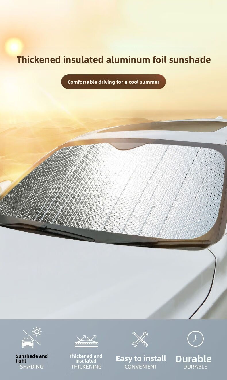 Car Front Sunshade Sun Protection Heat Insulation Sunshade Sun Visor Car Interior Cover UV Protection Sunshade Curtain Heat Insulation