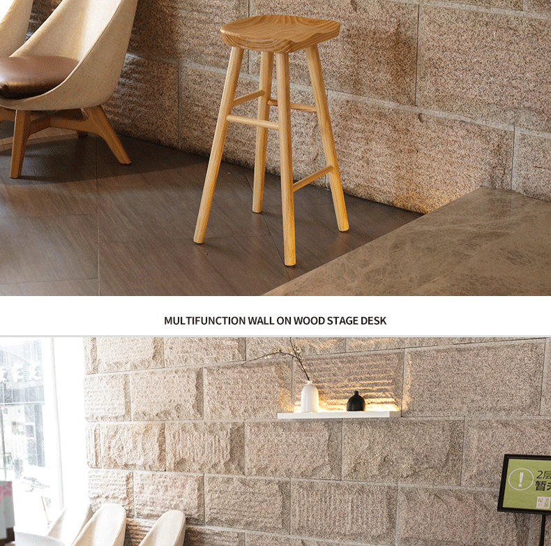 Nordic Bar Stool Simple Bar Chair Bar Stool Bar Chair Solid Wood Home Chair Swivel Chair High Factory Direct Supply High Foot
