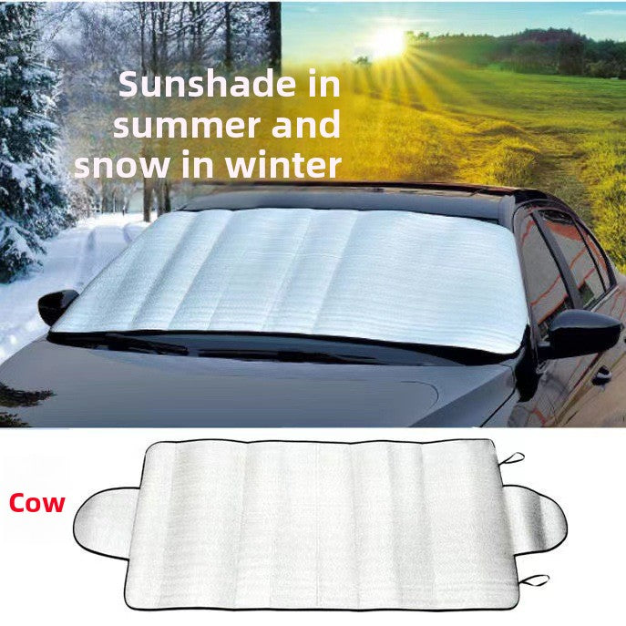 Car Sunshade Front Windshield Snow Frost Sun Protection Heat Insulation Front and Rear Sunshade Snow Protection Dual-use