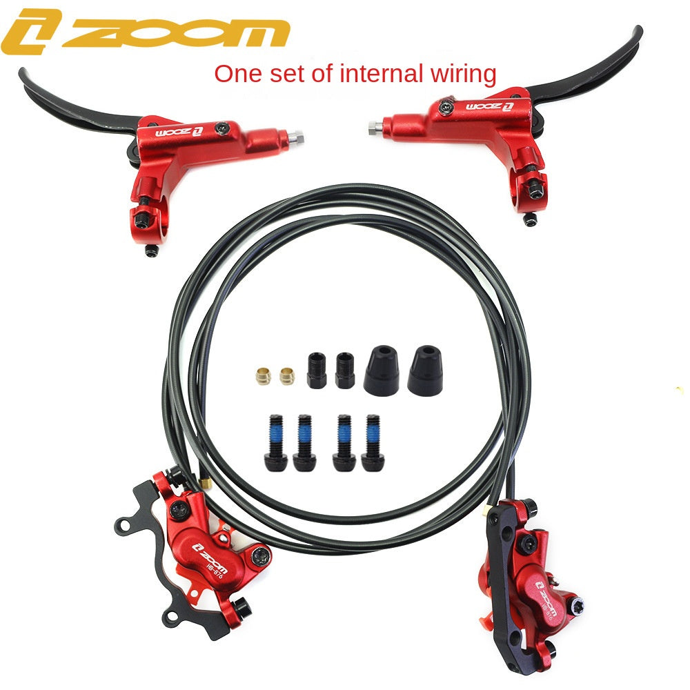 ZOOMHB876 Four-Piston Oil Brake Mountain Bike Front and Rear Oil Disc Brake Pads Disc Bilateral Brake Hydraulic Brake