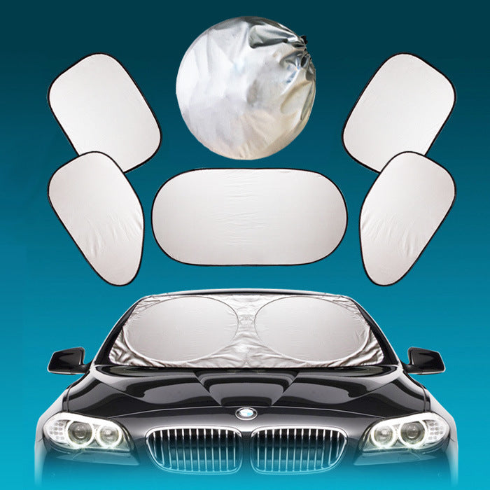 Car Sunshade Car Aluminum Foil Sunshade SUV Sedan Heat Insulation Sun Protection Reflective Wholesale