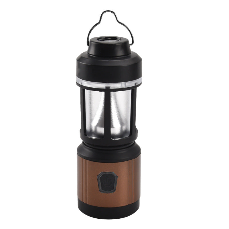 Camping Lantern Waterproof Highlight Camping Lamp Type-C Tent Ambience Light Long Endurance Hanging Light Retro Outdoor Light