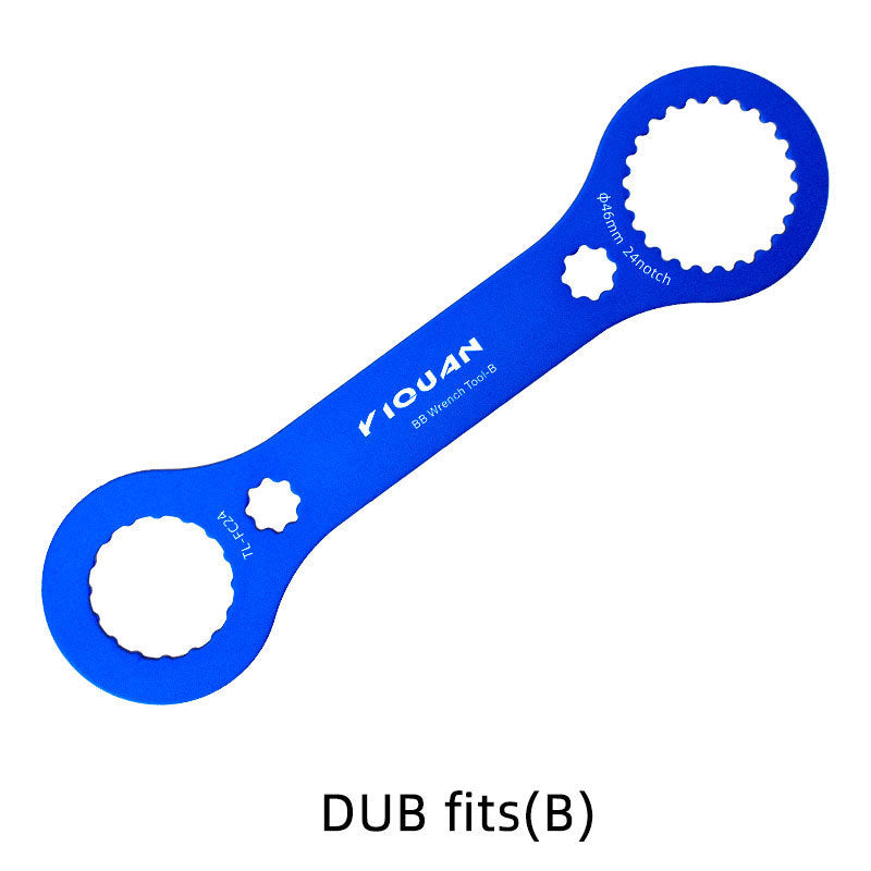 Bicycle Aluminum Alloy Center Shaft BB Wrench Dub Multi-Functional Integrated Tooth Plate Disassembly Installation Tool