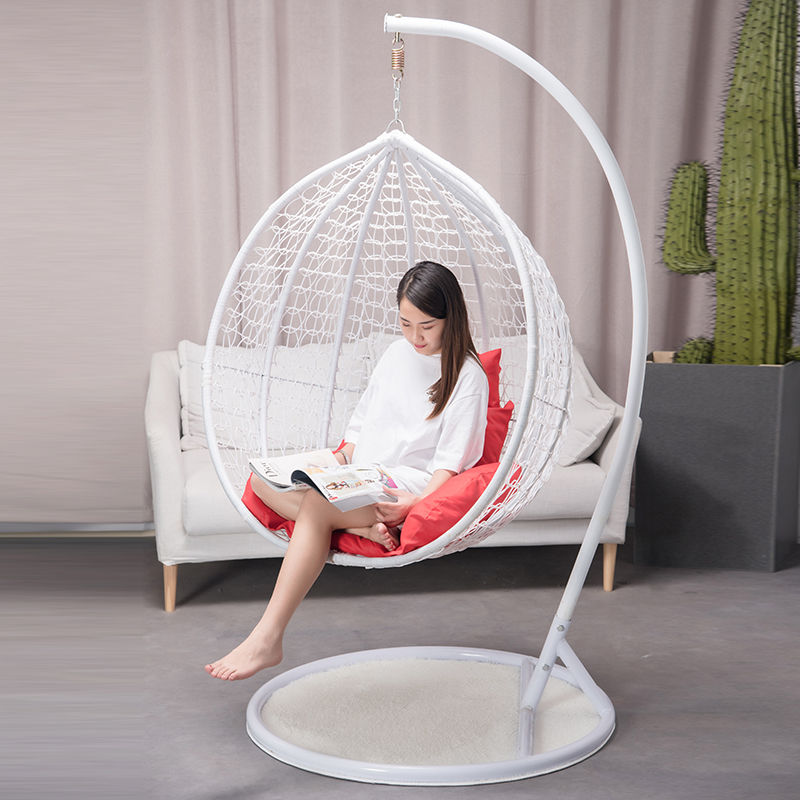 Hanging Basket Rattan Chair Indoor Swing Home Leisure Hammock Lazy Cradle Chair Outdoor Courtyard Rocking Chair Balcony Glider