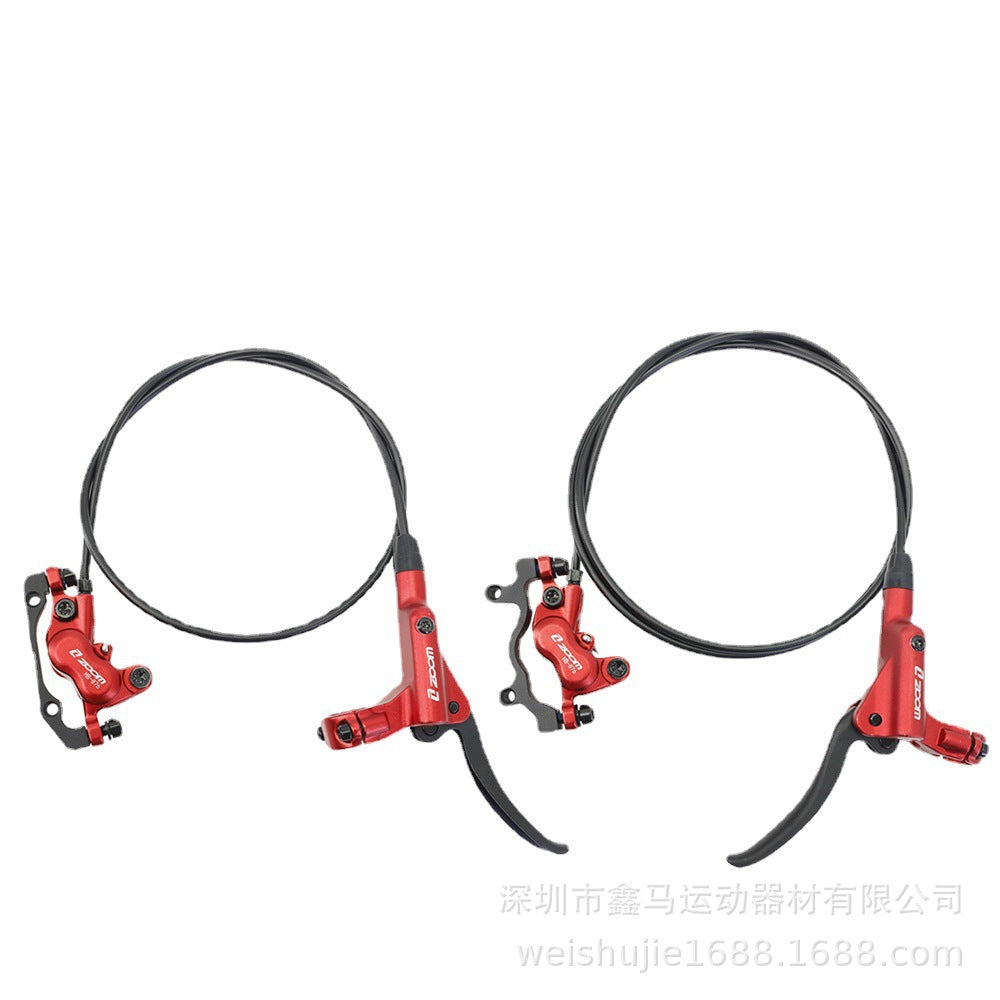 ZOOMHB876 Four-Piston Oil Brake Mountain Bike Front and Rear Oil Disc Brake Pads Disc Bilateral Brake Hydraulic Brake