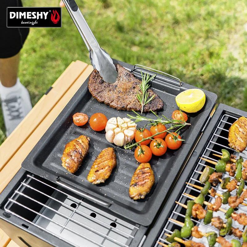 BBQ Grill DIMESHY Chacoal portable double side with accessories