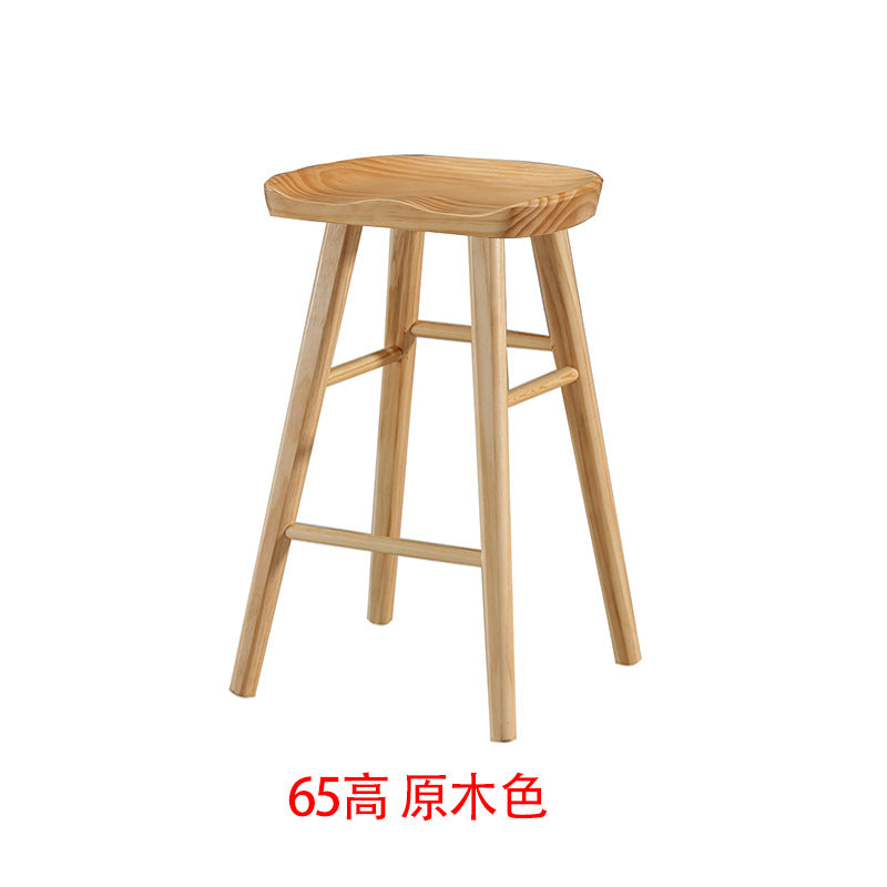 Nordic Bar Stool Simple Bar Chair Bar Stool Bar Chair Solid Wood Home Chair Swivel Chair High Factory Direct Supply High Foot