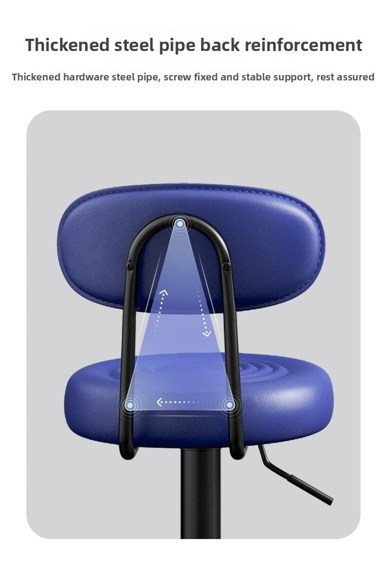 Kerun Bar Stool Modern Simple Swivel High Stool Home Use with Backrest Bar Chair Cashier Desk Adjustable Bar Stool
