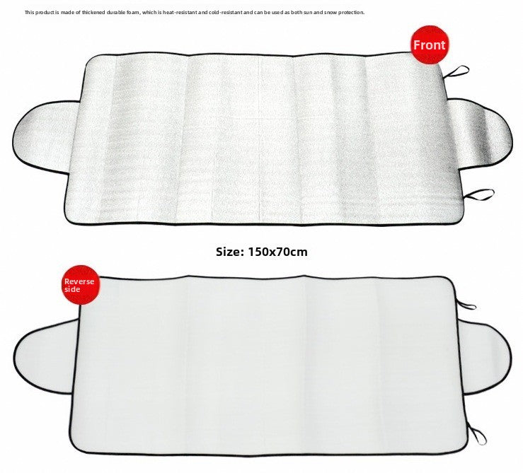 Car Sunshade Front Windshield Snow Frost Sun Protection Heat Insulation Front and Rear Sunshade Snow Protection Dual-use