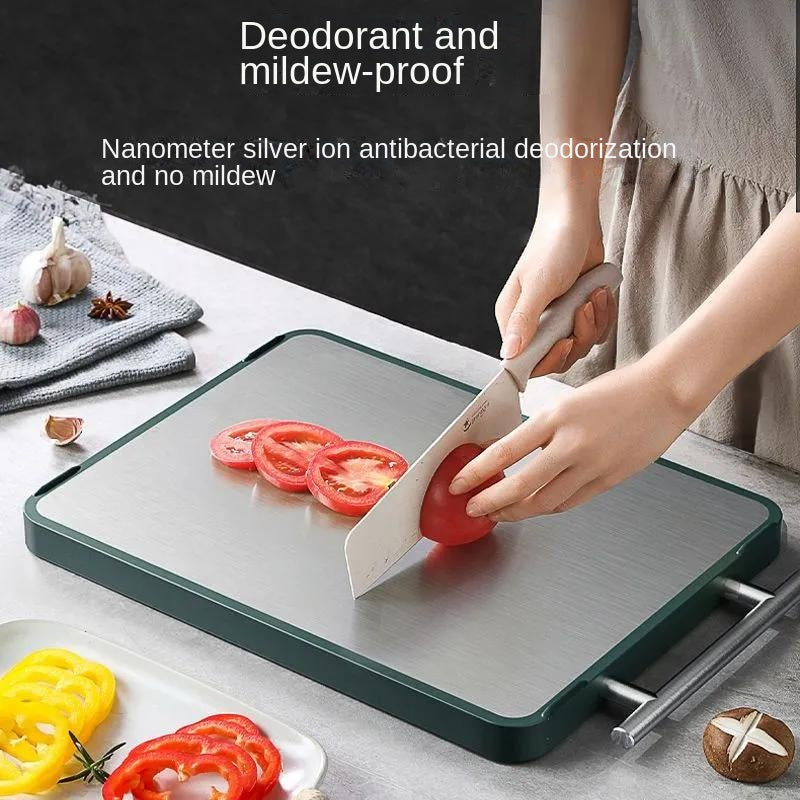 Ebony stainless steel double-sided cutting board