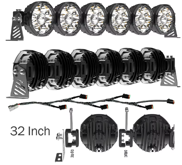 4x4 kc Hilites Pro6 Offroad Barra Led Para 4x4 UTV 12V 24V 32 Inch Led Light Bar