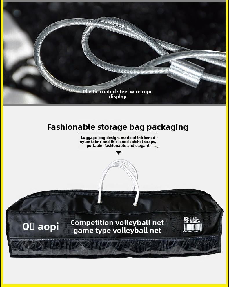 AOPI Olympic Standard Volleyball Net Competition Indoor Outdoor Air Volleyball Net Without Stand and Flagpole