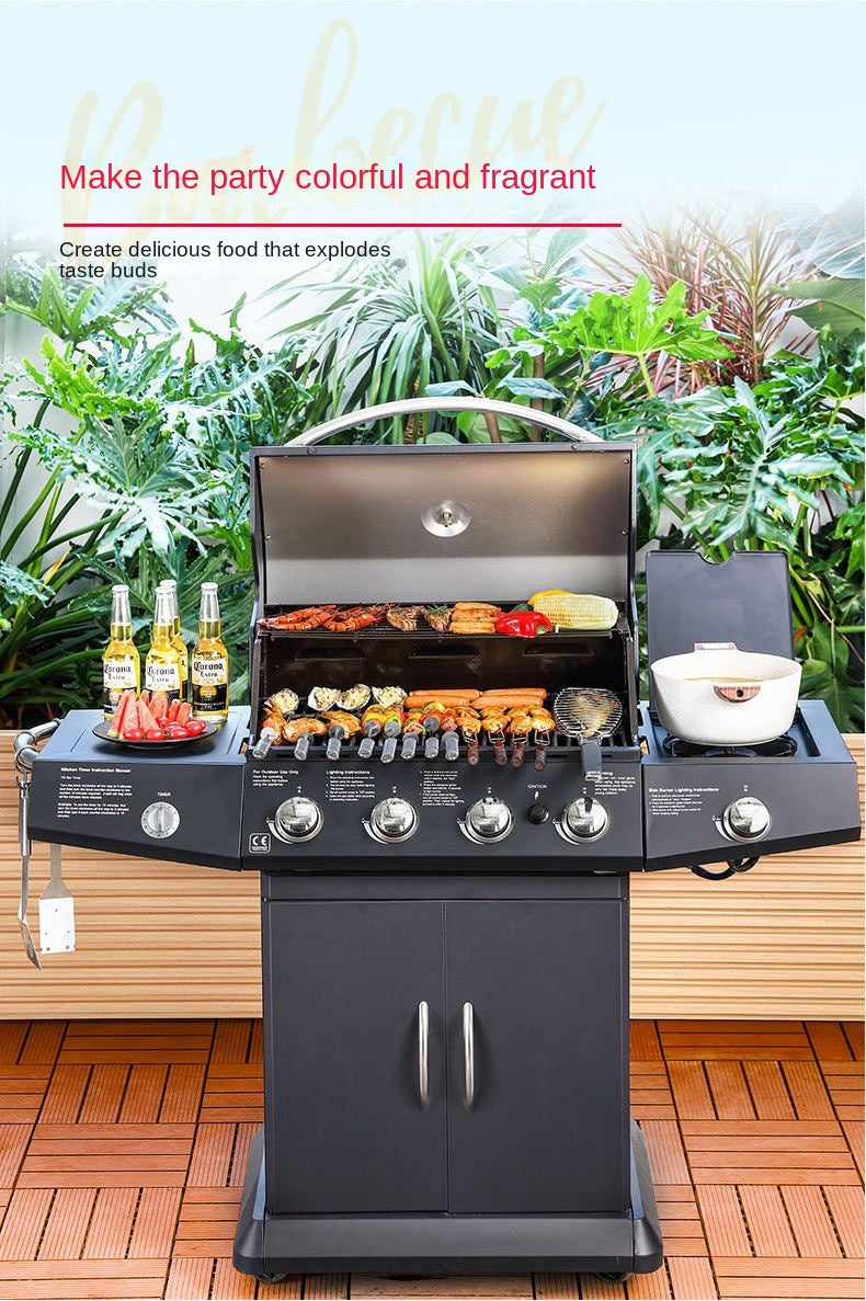 Gas 4+1 burner BBQ Grill WEMESUN KS-14074 S